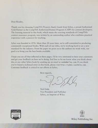 CompTIA project+ study guide (PK0-003)