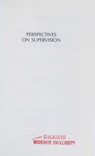 Perspectives on supervision