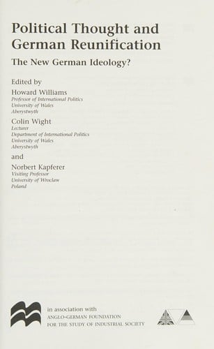 Political thought and German reunification