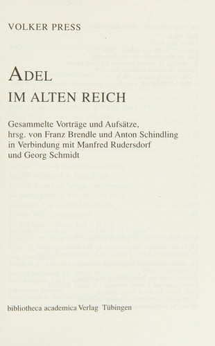 Adel um alten reich