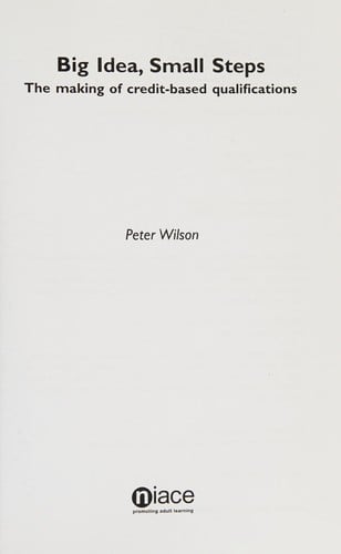 Big idea, small steps