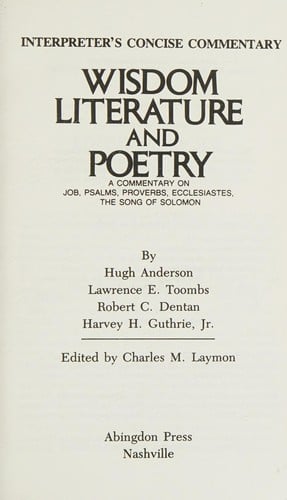 Wisdom literature and poetry
