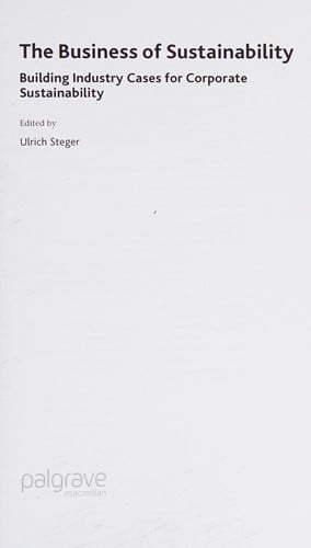 The business of sustainability