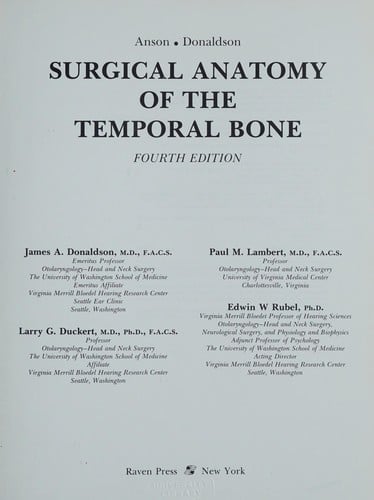 Surgical anatomy of the temporal bone