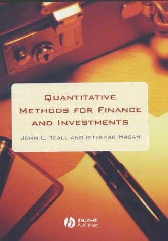 Quantitative methods for finance and investments
