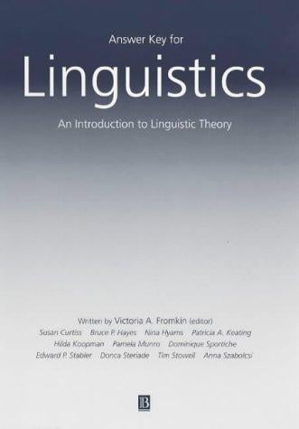 Linguistics Answer Key