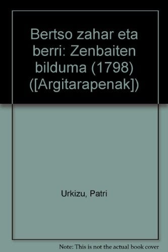 Bertso zahar eta berri zenbaiten bilduma, 1798