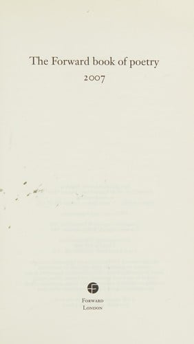 FORWARD BOOK OF POETRY 2007