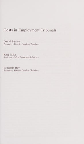 Costs in employment tribunals