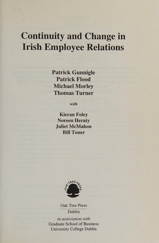 Continuity and change in Irish employee relations
