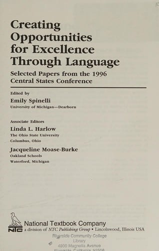 Creating opportunities for excellence through language