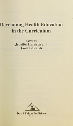Developing health education in the curriculum