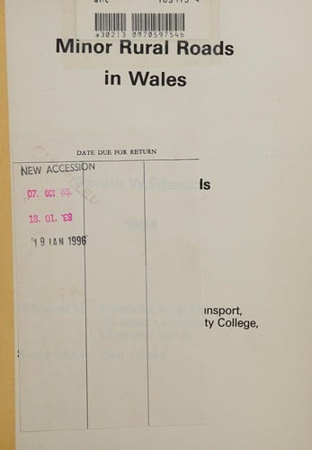 Minor rural roads in Wales