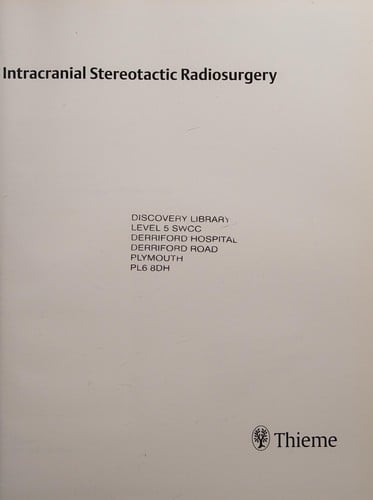 Intracranial stereotactic radiosurgery