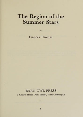 Region of the Summer Stars