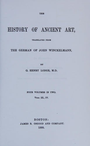 Essay on the philosophy and history of art