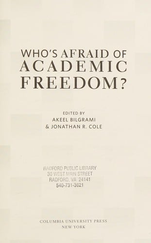 Who's afraid of academic freedom?