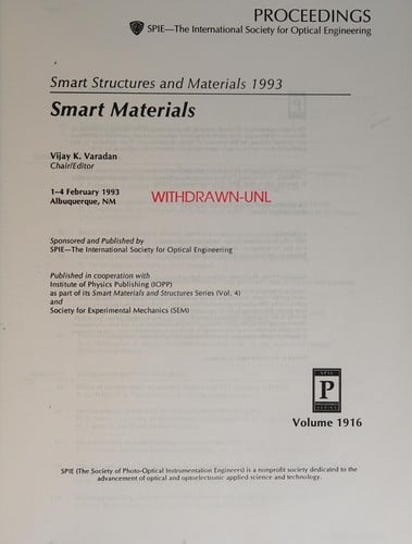 Smart structures and materials 1993