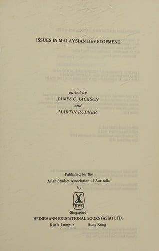 Issues in Malaysian development