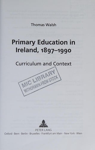 Primary education in Ireland, 1897-1990