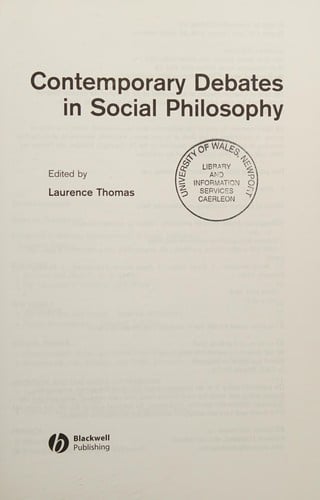 Contemporary debates in social philosophy