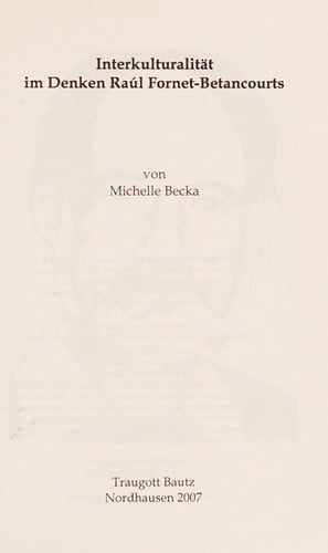Interkulturalität im Denken Raul Fornet-Betancourts