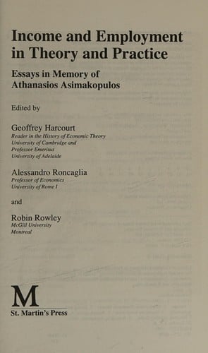 Income and employment in theory and practice