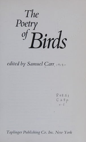 The Poetry of birds