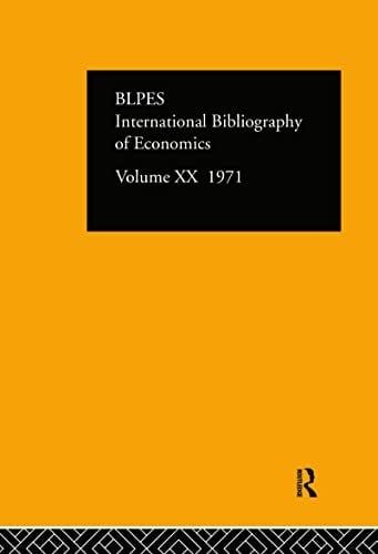 International bibliography of economics = Bibliographie internationale de science économique