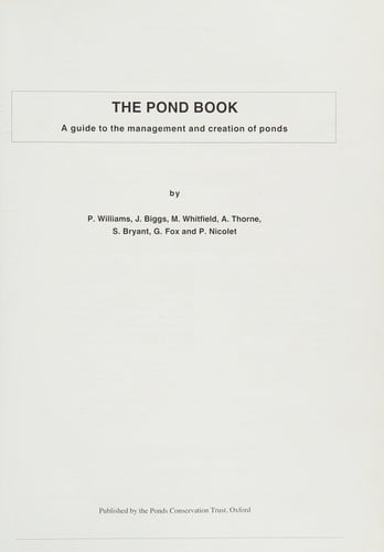 The Pond book