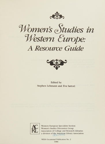Women's studies in Western Europe