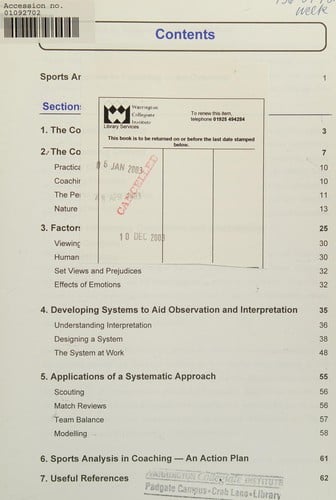 Sports analysis in coaching