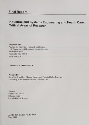 Industrial and systems engineering and health care