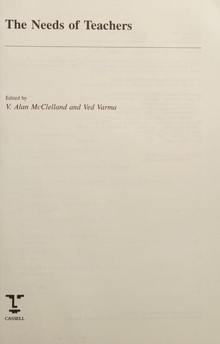 The needs of teachers