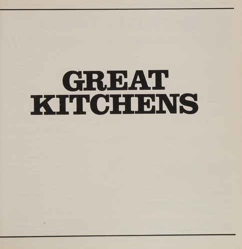 Great kitchens