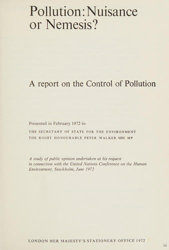 Pollution: nuisance or nemesis?