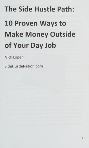 The side hustle path