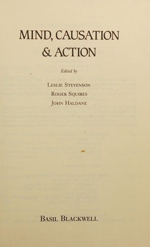 Mind, causation, & action