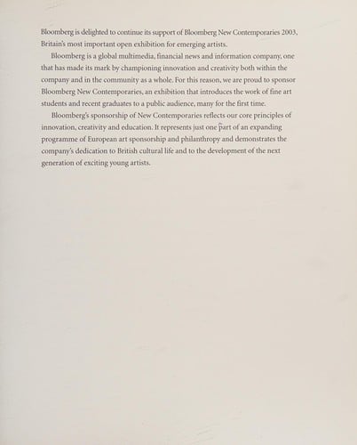 Bloomberg newcontemporaries 2003