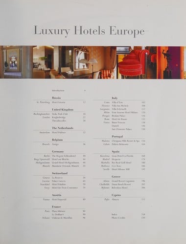Luxury hotels