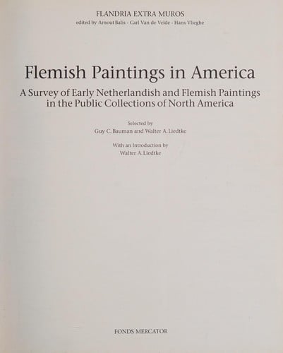 Flemish paintings in America