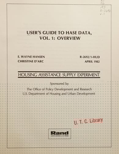User's guide to HASE data