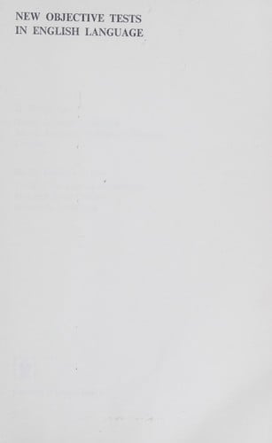 New Objective Tests in English Language