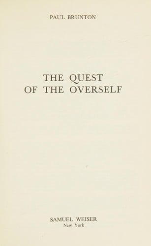 The quest of the overself