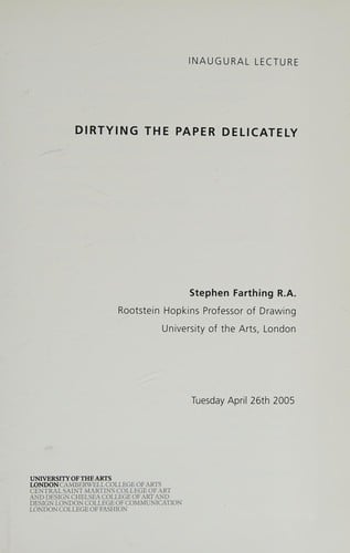 Dirtying the paper delicately