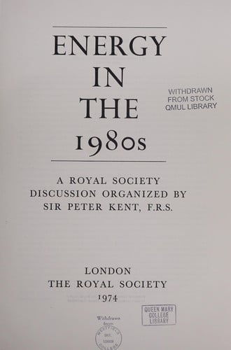 Energy in the 1980s