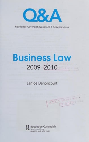 Business law, 2009-2010