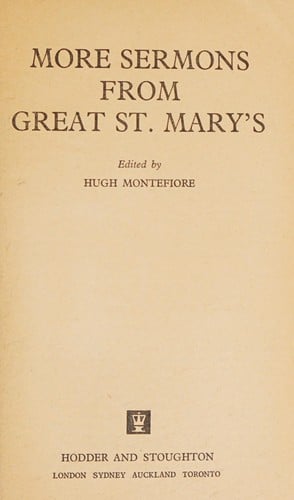 More sermons from Great St Mary's