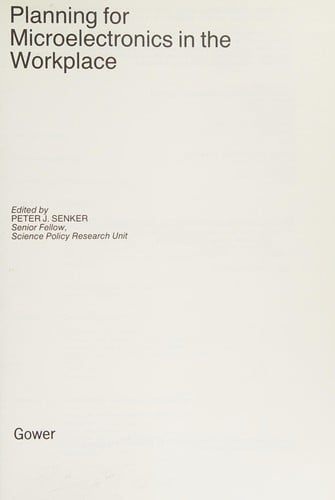 Planning for microelectronics in the workplace