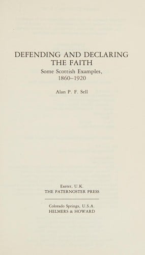 Defending and declaring the faith